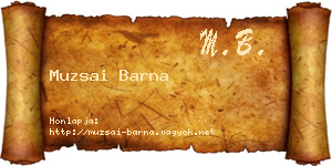 Muzsai Barna névjegykártya